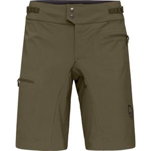 Norrøna - Women's Fjørå Flex1 Light Shorts - Fietsbroek, bruin/olijfgroen