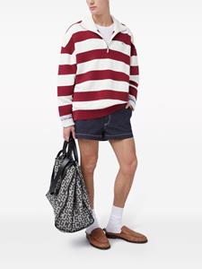 Gcds striped half-zip sweatshirt - Rood