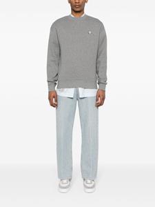 maisonkitsuné Maison Kitsuné Sweater met vossenkop - Grijs