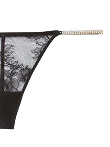 Fleur Du Mal G-string met kristal - Zwart