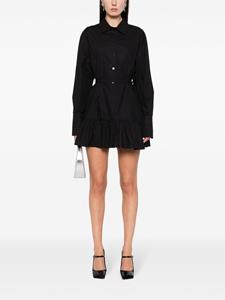 Patou Mini-jurk met ruches - Zwart