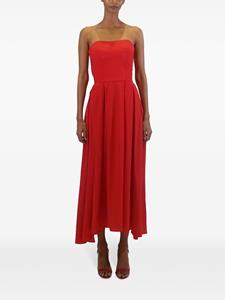 AZEEZA Ezra zijden midi-jurk - Rood