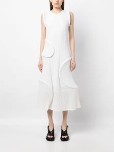 Melitta Baumeister Midi-jurk met textuur - Wit