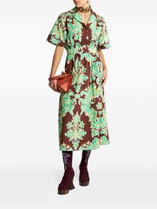 ETRO Katoenen blousejurk met FF-logoprint - Groen