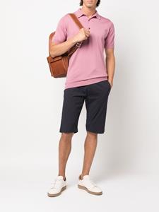 johnsmedley John Smedley Fijngebreid poloshirt - Roze