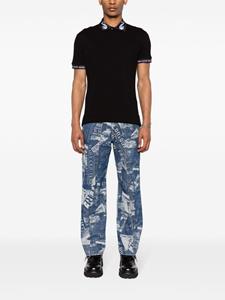 versacejeanscouture Versace Jeans Couture Poloshirt met print - Zwart