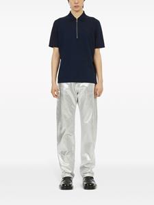 Ferragamo Poloshirt met halve rits - Blauw