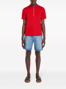 Ferragamo Poloshirt met halve rits - Rood