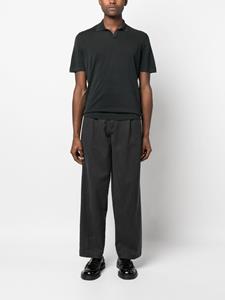 Drumohr Poloshirt met V-hals - Zwart