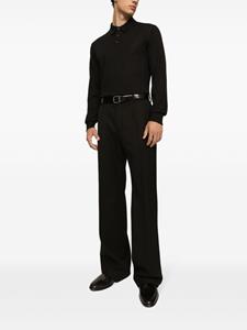 dolce&gabbana Dolce & Gabbana Kasjmier poloshirt met geborduurd logo - Zwart