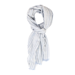 Tresanti Cario | scarf with irregular stripes | sky blue