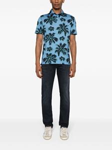pspaulsmith PS Paul Smith Poloshirt met bloemenprint - Blauw