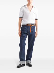 Prada Polotop met intarsia logo - Wit
