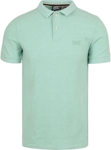 Superdry Piqué Poloshirt Melange Lichtgroen