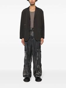maisonmiharayasuhiro Maison MIHARA YASUHIRO Twill broek met wijde pijpen - Zwart