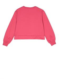 moschinokids Moschino Kids Sweater met logo-reliëf - Roze