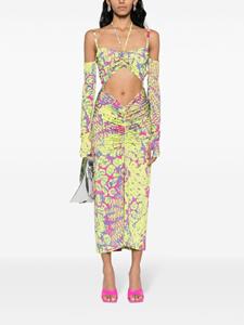 versacejeanscouture Versace Jeans Couture Off-shoulder jurk - Geel