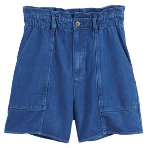 LA REDOUTE COLLECTIONS Short paperbag in licht denim, lyocell mix