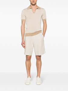 Lardini Mid waist linnen bermuda shorts - Beige