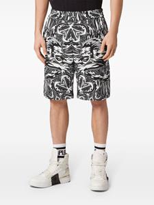 Philipp Plein Shorts met print - Zwart