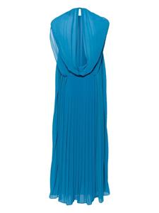 Semicouture Jurk met gedrapeerde schouders - Blauw