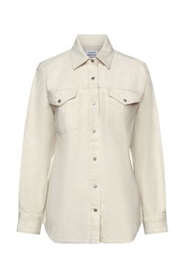 Esprit Overshirt blouse met lange mouwen