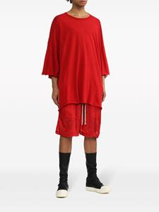 rickowens Rick Owens Lido shorts met verlaagd kruis - Rood