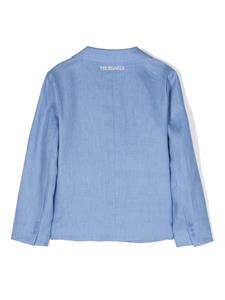 trussardijunior TRUSSARDI JUNIOR Linnen blazer met geborduurd logo - Blauw