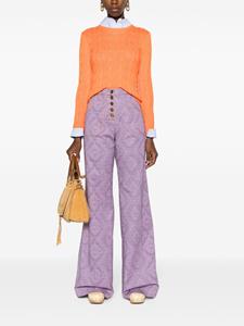 ETRO Flared broek met geometrische print - Paars