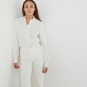 LA REDOUTE COLLECTIONS Jeanshemd met Victoriaanse kraag, lange mouwen