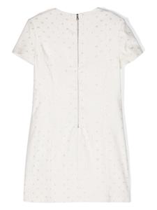 balmainkids Balmain Kids Midi-jurk met logo jacquard - Beige