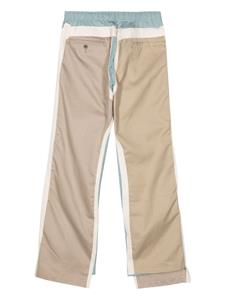 Needles Broek met patchwork - Beige
