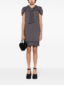 chanelpre-owned CHANEL Pre-Owned Tweed mini-jurk - Blauw