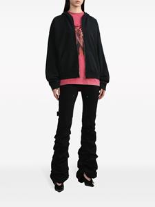 We11done Hoodie met rits - Zwart