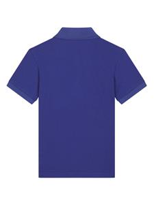 dolce&gabbanakids Dolce & Gabbana Kids Katoenen poloshirt met logopatch - Blauw