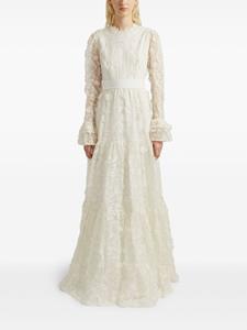 Erdem Alvaro floral-cutwork silk-organza gown - Beige