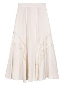 Lorena Antoniazzi Midi-rok met kant - Beige