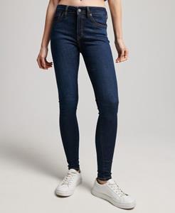 Superdry Vrouwen Vintage Skinny Jeans van Biologisch Katoen met Middelhoge Taille Donkerblauw