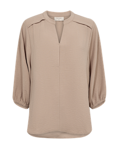 FreeQuent  Taupe Blouse effen 