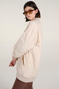 Embassy of Bricks and Logs Damen vegan Philly Bomber Jacket Pale Sand
