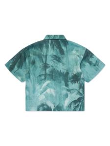 emporioarmanikids Emporio Armani Kids Lyocell shirt met palmboomprint - Groen