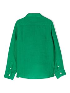 MC2 Saint Barth Kids Agnes linnen shirt - Groen