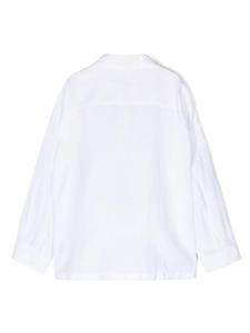 aspesikids Aspesi Kids Linnen shirt met klassieke kraag - Wit