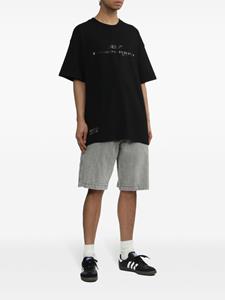 izzue Denim shorts met logopatch - Grijs