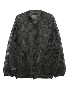 Yohji Yamamoto open-knit cardigan - Grijs