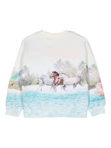 Molo Sweater met paardenprint - Geel