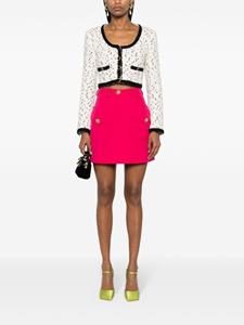 Balmain lion engraved-buttons mini skirt - Roze