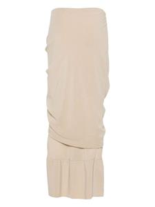 QUIRA Midi-rok van crêpe - Beige