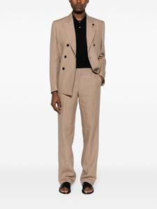 Lardini Mid waist linnen pantalon - Beige