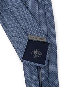 Corneliani Zijden stropdas met jacquard - Blauw